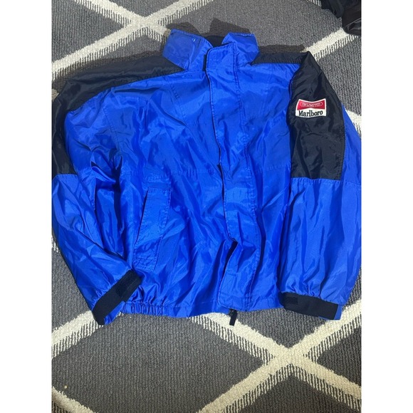 Marlboro Other - Vintage Marlboro Unlimited XXL Jacket Blue Black Full Zip Windbreaker Coat